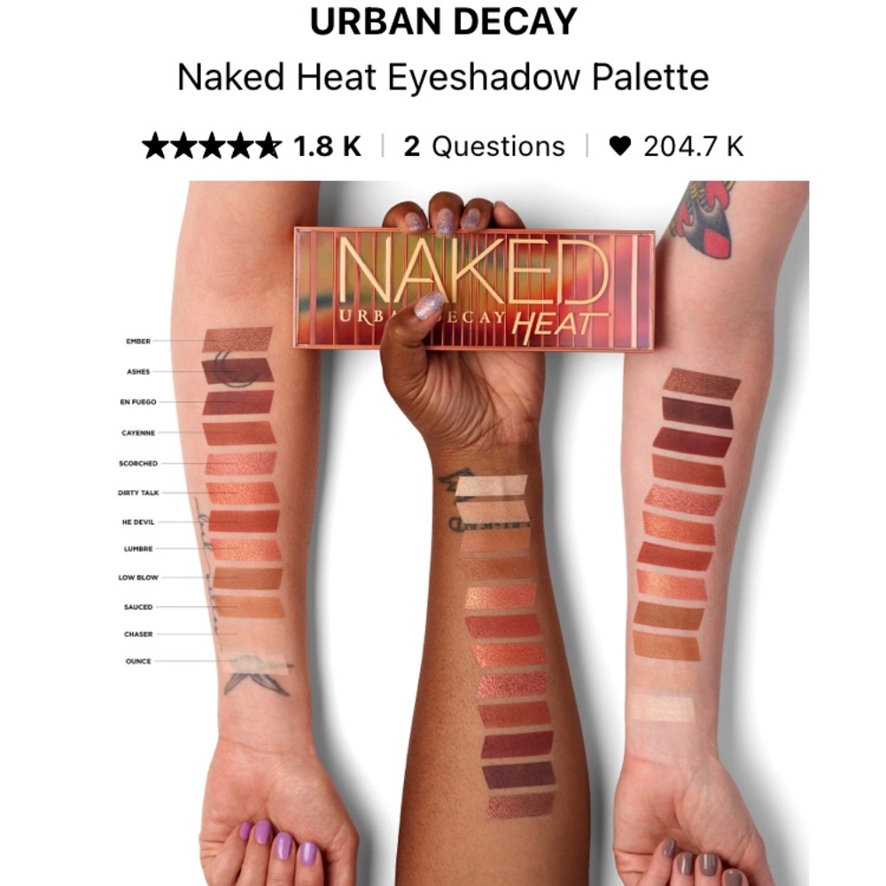 brand new Urban Decay Naked Heat eyeshadow palette